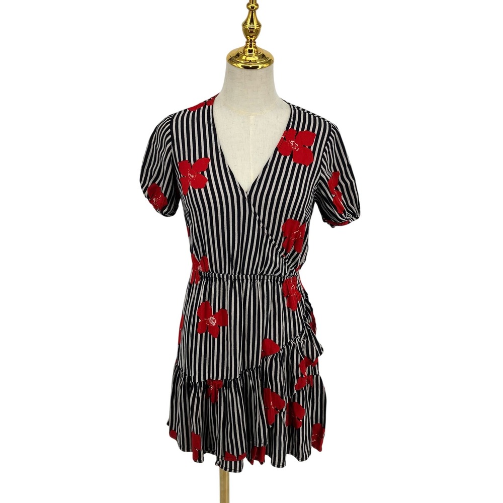 Madewell Mini Dress Black White Size 2 French Girl Romantic Picnic Garden Spring